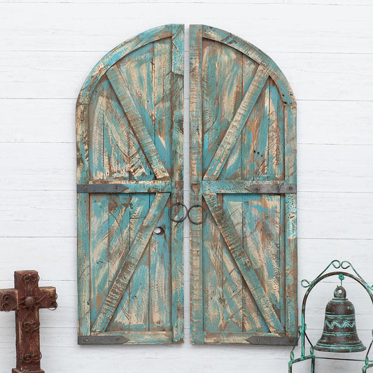 Turquoise Barn Door Wall Art