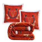 Marfa Campfire Throw & Horseshoe Pillows Set (3pc)