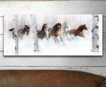 Wild Winter Horses Personalized Stretched Canvas