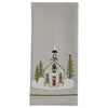 White Church Dishtowel - Set of 4