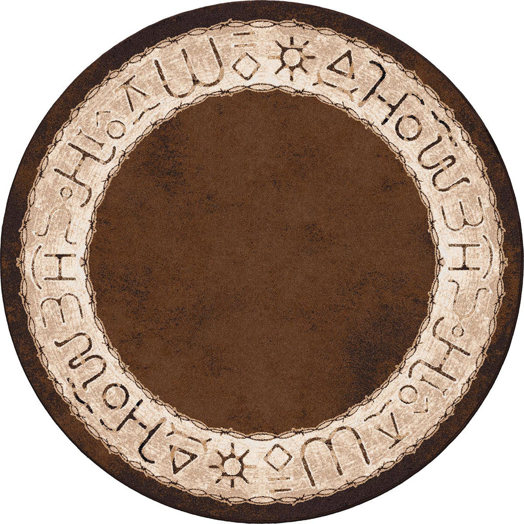 Western Brands Rug - 8 Ft. Round