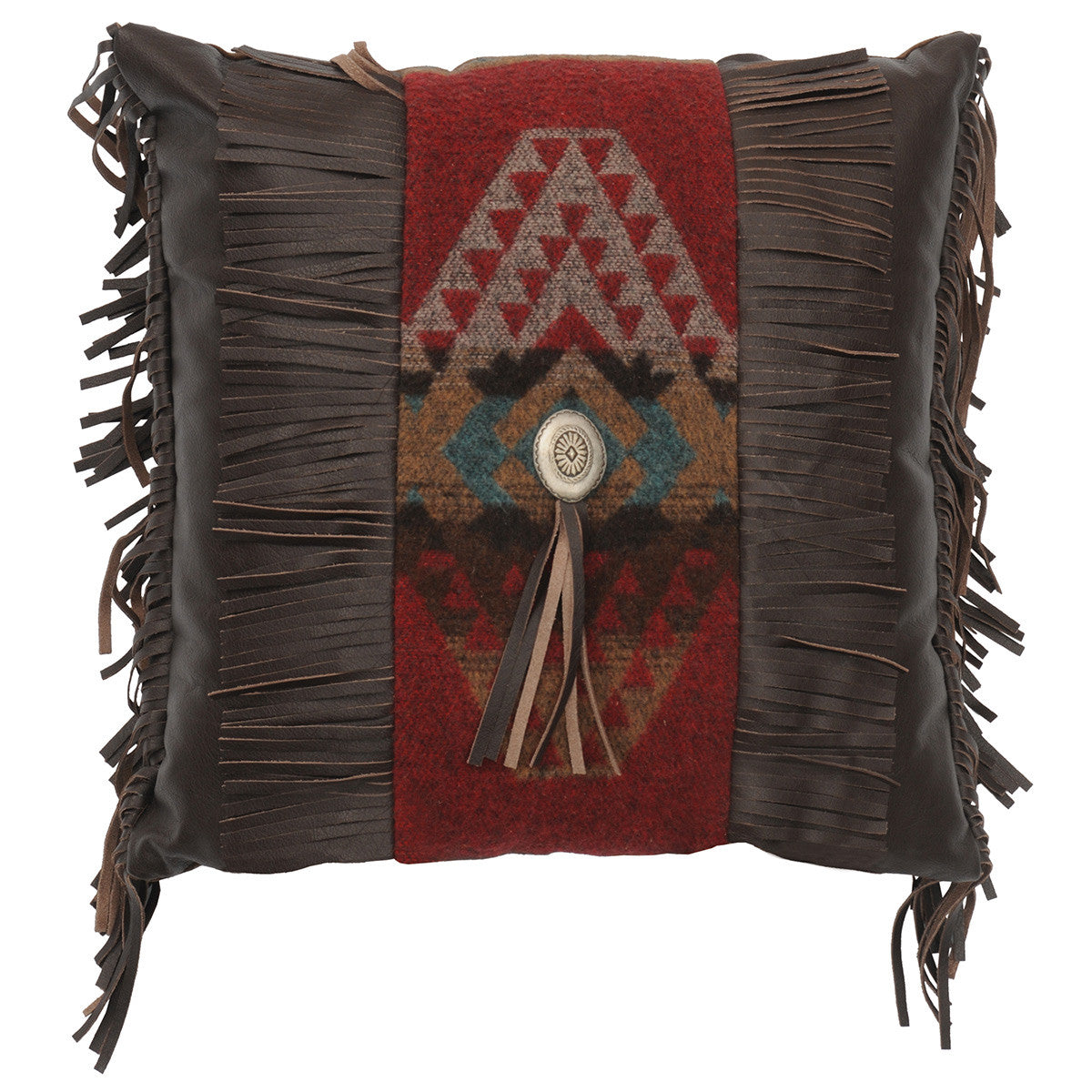 Yellowstone III Square Pillow with Fabric Reverse