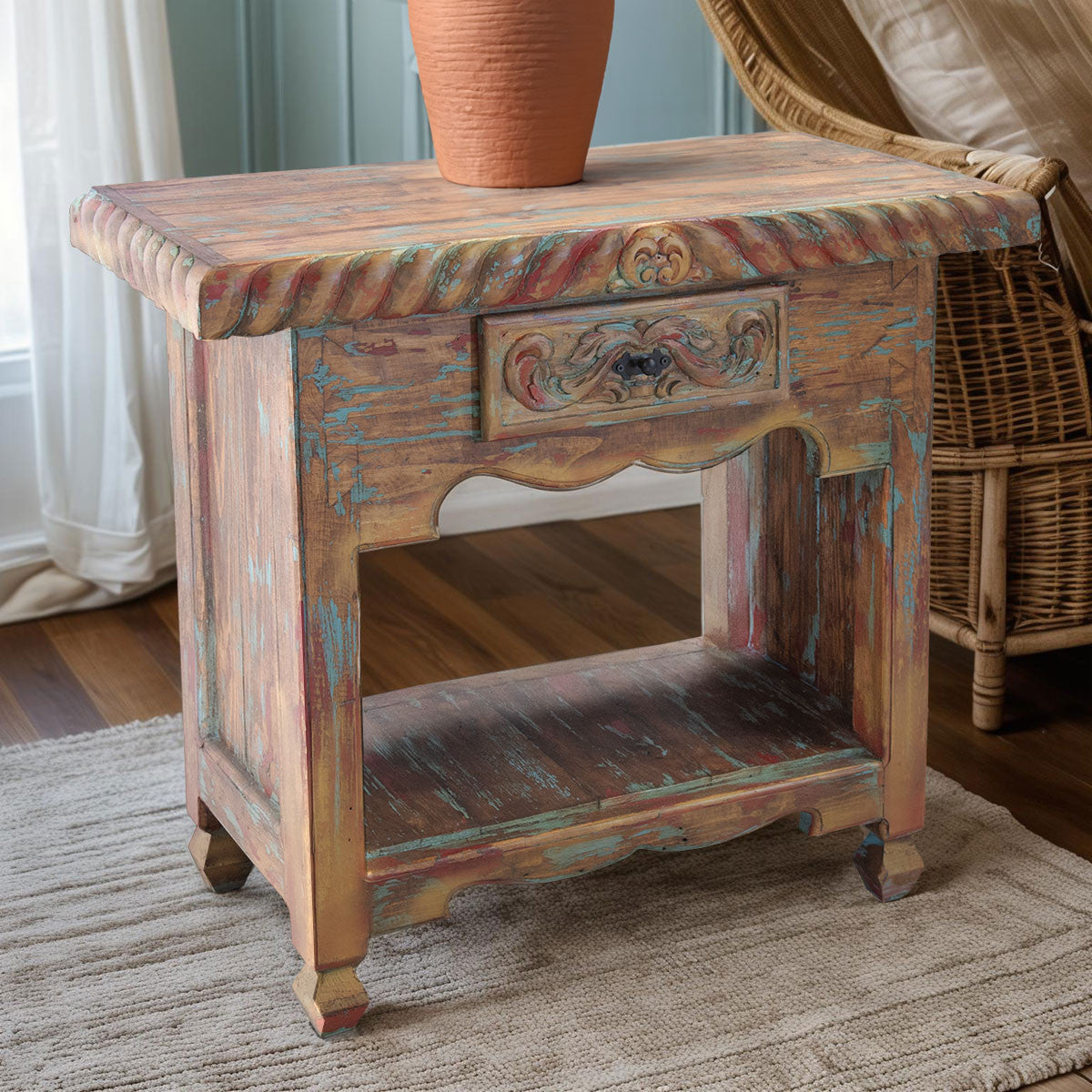 Lake Tahoe Carved Cabinet