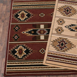 Southwestern Stars Brown Rug - 8 x 10
