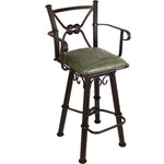 Coronado Swivel Barstool w/Arms - Colonial Sage Green