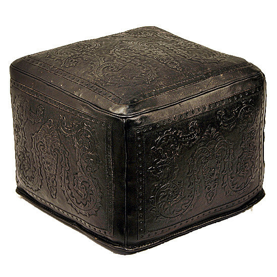 Black Colonial Large Ottoman
