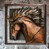 Wild Mane Stallion Wall Sculpture