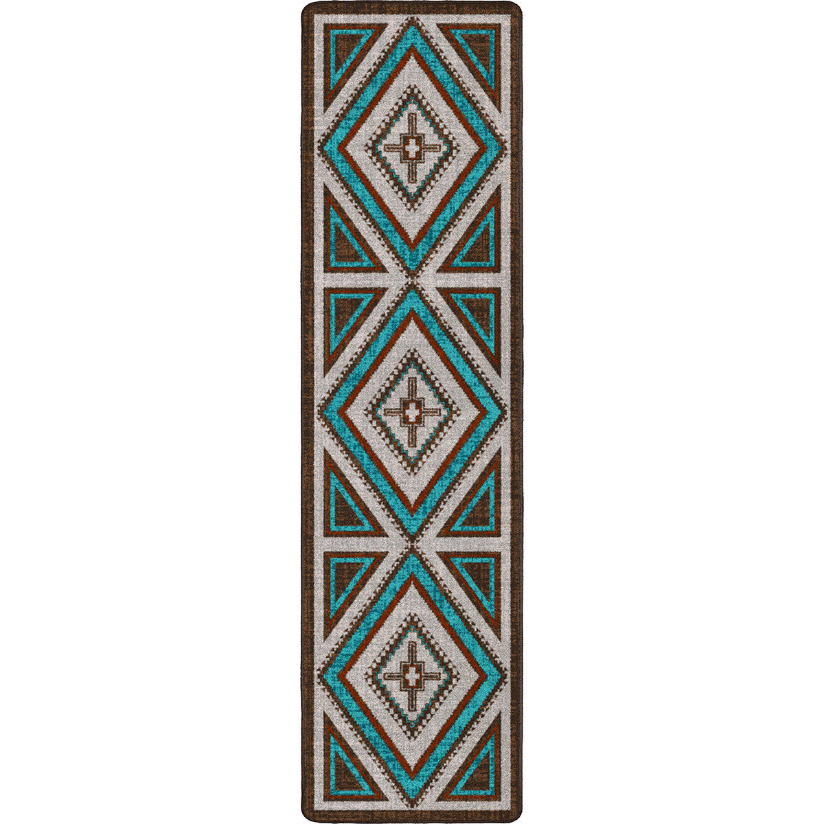 Southwest Nights Turquoise Rug - 2 x 8