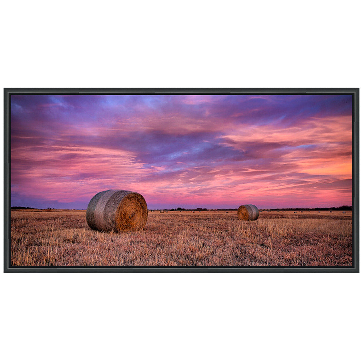 Hayfield Landscape Canvas Art