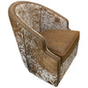 Cody Cowhide Barrel Swivel Glider