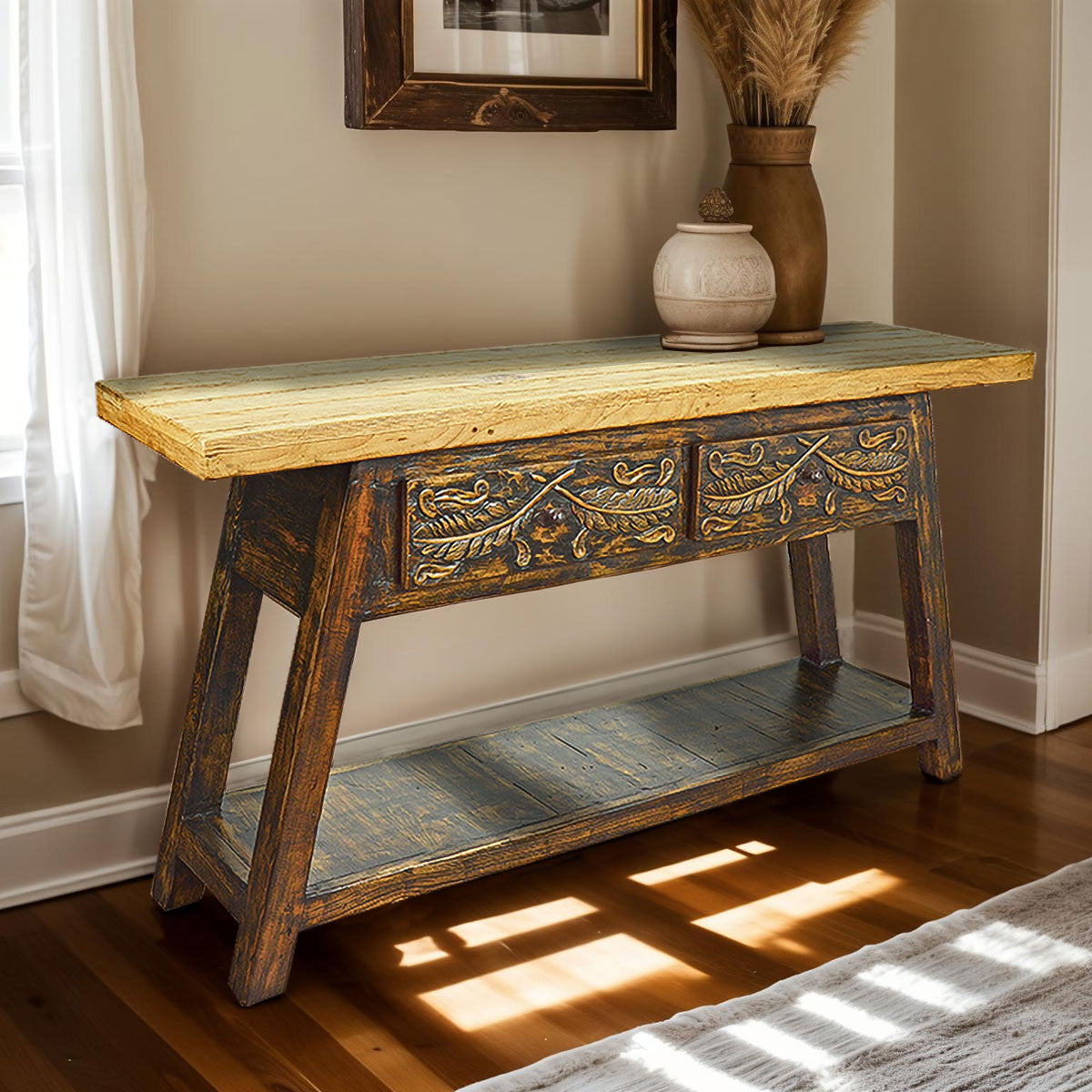 La Pluma Console - Coffee Finish