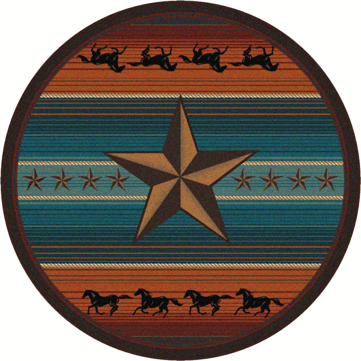 Western Star Desert Rug - 8 Ft. Round