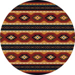 Red Deer Lodge Rug - 8 Ft. Round