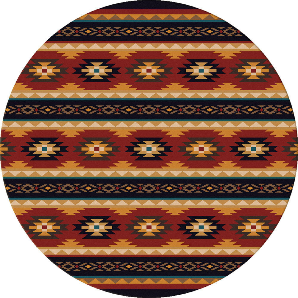 Red Deer Lodge Rug - 8 Ft. Round