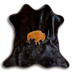 Buffalo Mini Black Cowhide Rug