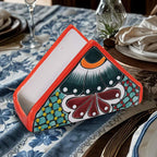 Black Flower Napkin Holder