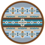 Canyon Cross Blue Rug - 8 Ft. Round