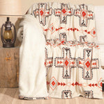 Western Sunshine Plush Sherpa Throw