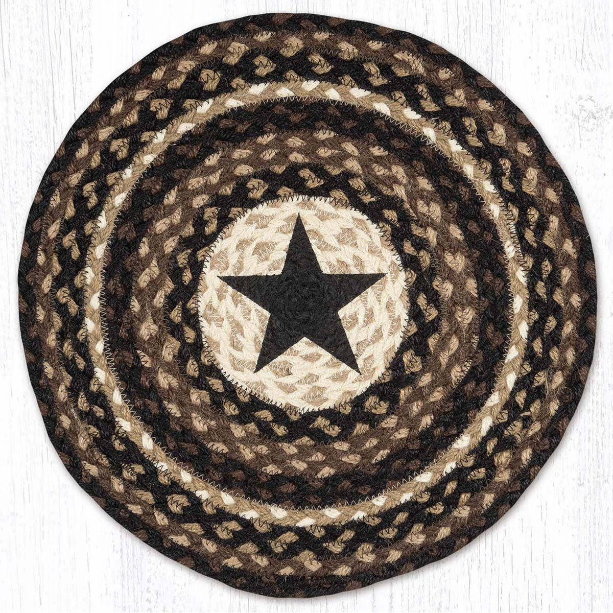 Midnight Sky Round Braided Placemats - Set of 2
