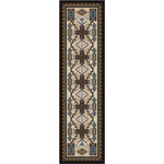 Double Cross Blue Rug - 2 x 8