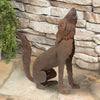Howling Coyote Metal Sculpture - Medium