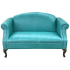 Nuevo Azul Contemporary Leather Settee