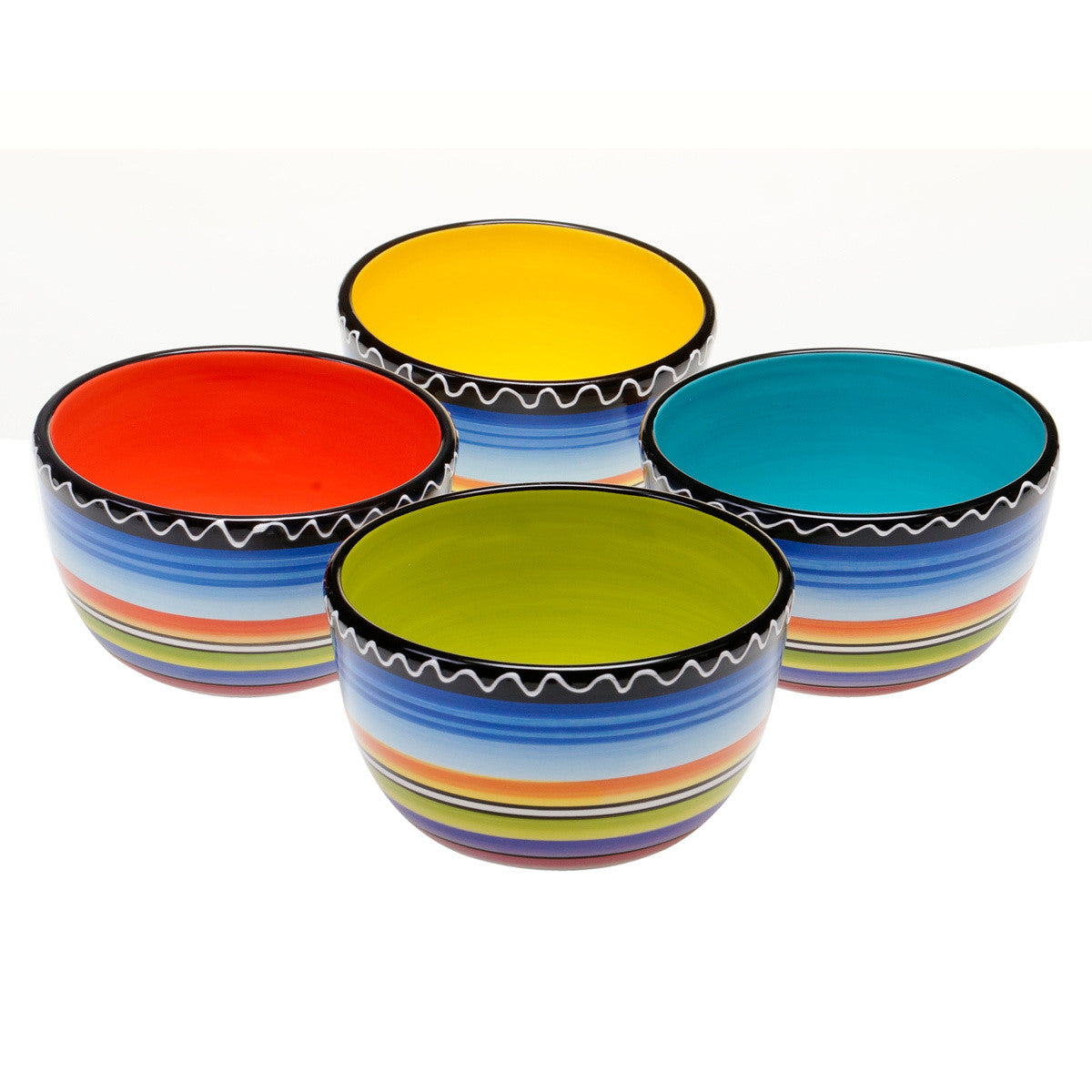 Tequila Sunrise Ice Cream Bowls - Set of 4