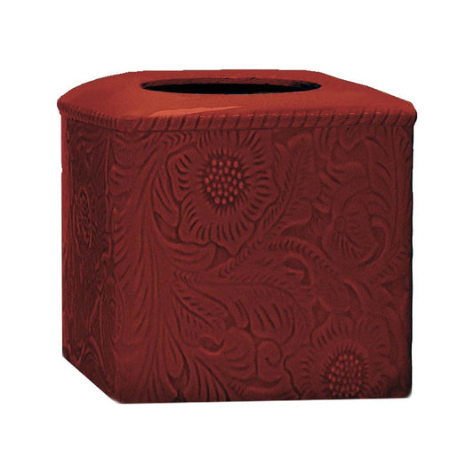 Savannah Ceramic Tissue Cover - Crimson - OUT OF STOCK UNTIL 09/30/2026