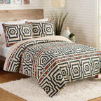 Diamond Mirage Black Quilt Set - King