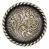 Small Engraved Flower Cabinet Knobs - Set of 2