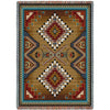 Southwest Sampler Cornflower and Red Medium Blanket