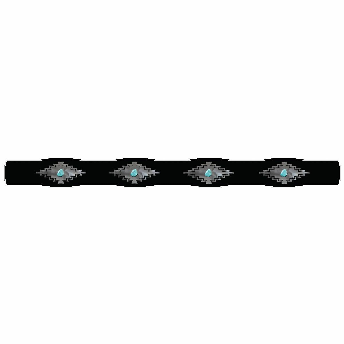 Desert Diamond Rug Rail with Turquoise - 48 Inch