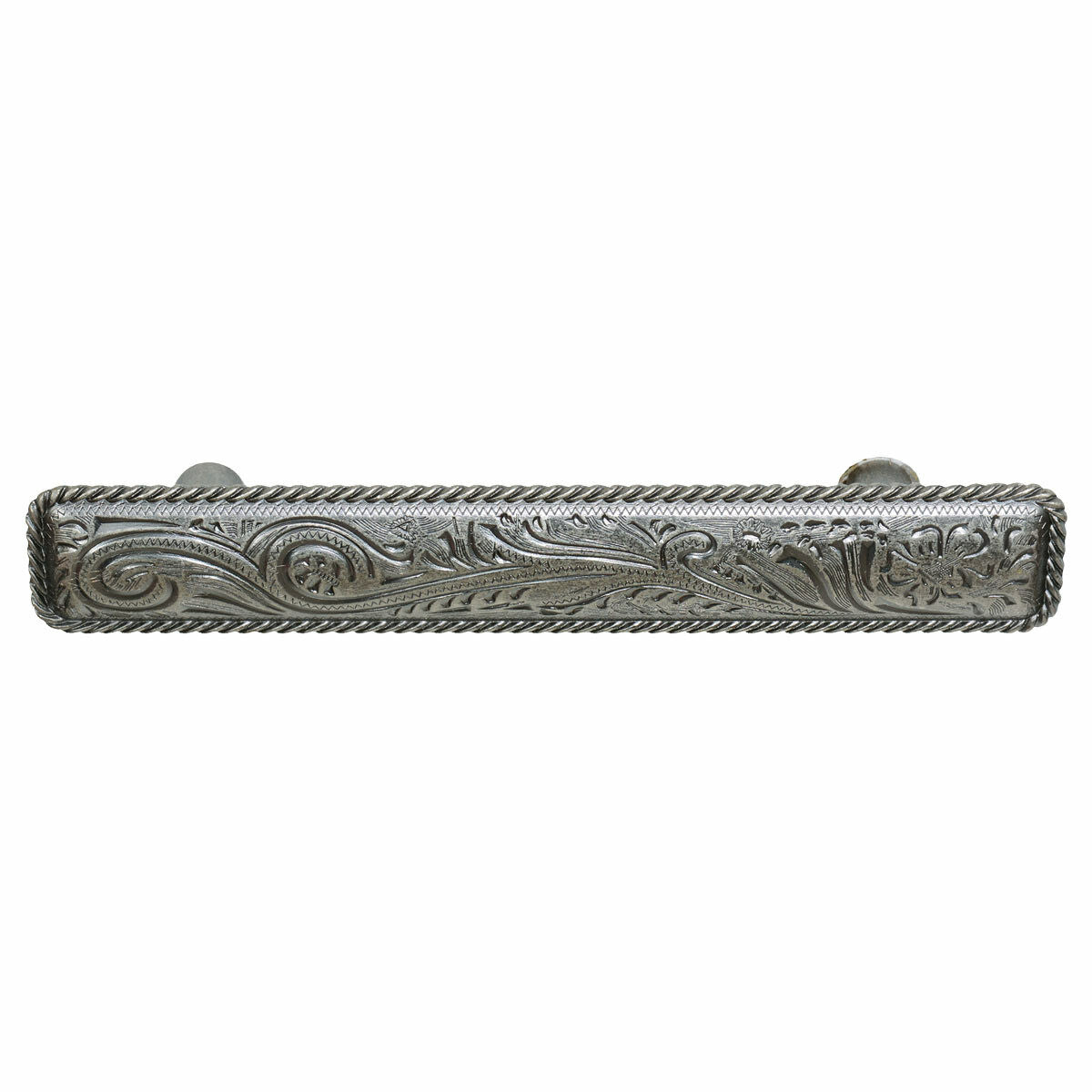 Engraved Flower Cabinet Pulls - Set of 2 - 5 Inch