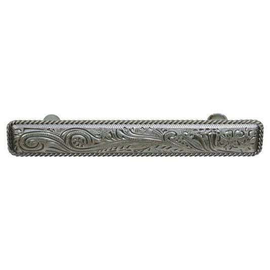 Engraved Flower Cabinet Pulls - Set of 2 - 5 Inch