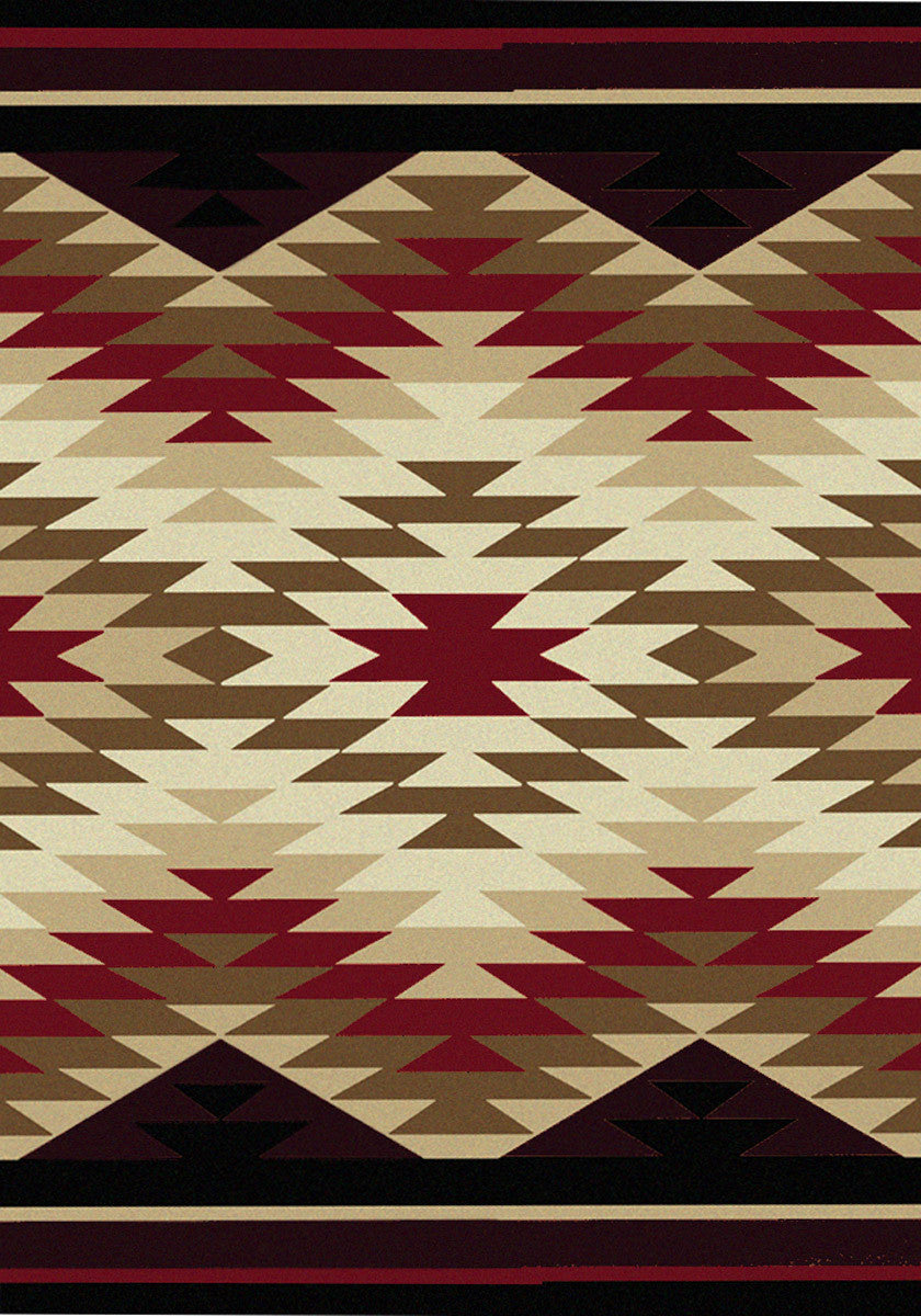 Star Burst Red Rug - 4 x 5