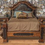 Alamo Tooled Leather Bed - Queen