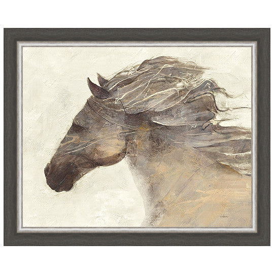 Into the Wind Ivory Framed Canvas