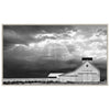White Picket Fence Framed Canvas