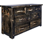 Lima Live Edge 7 Drawer Dresser - Jacobean Stain