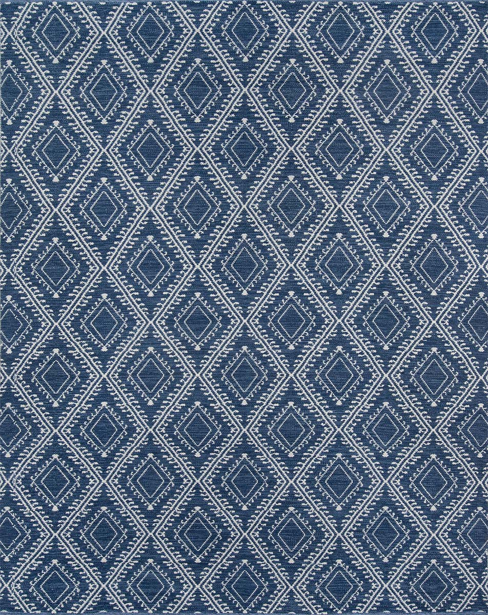 Navy Blue Western Indoor/Outdoor Rug - 9 x 12