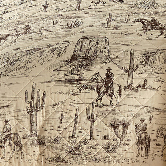 Ranch Hand Toile Western Throw