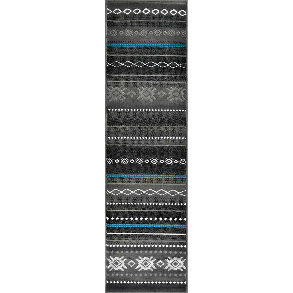 Mexicali Graphite Rug - 2 x 7