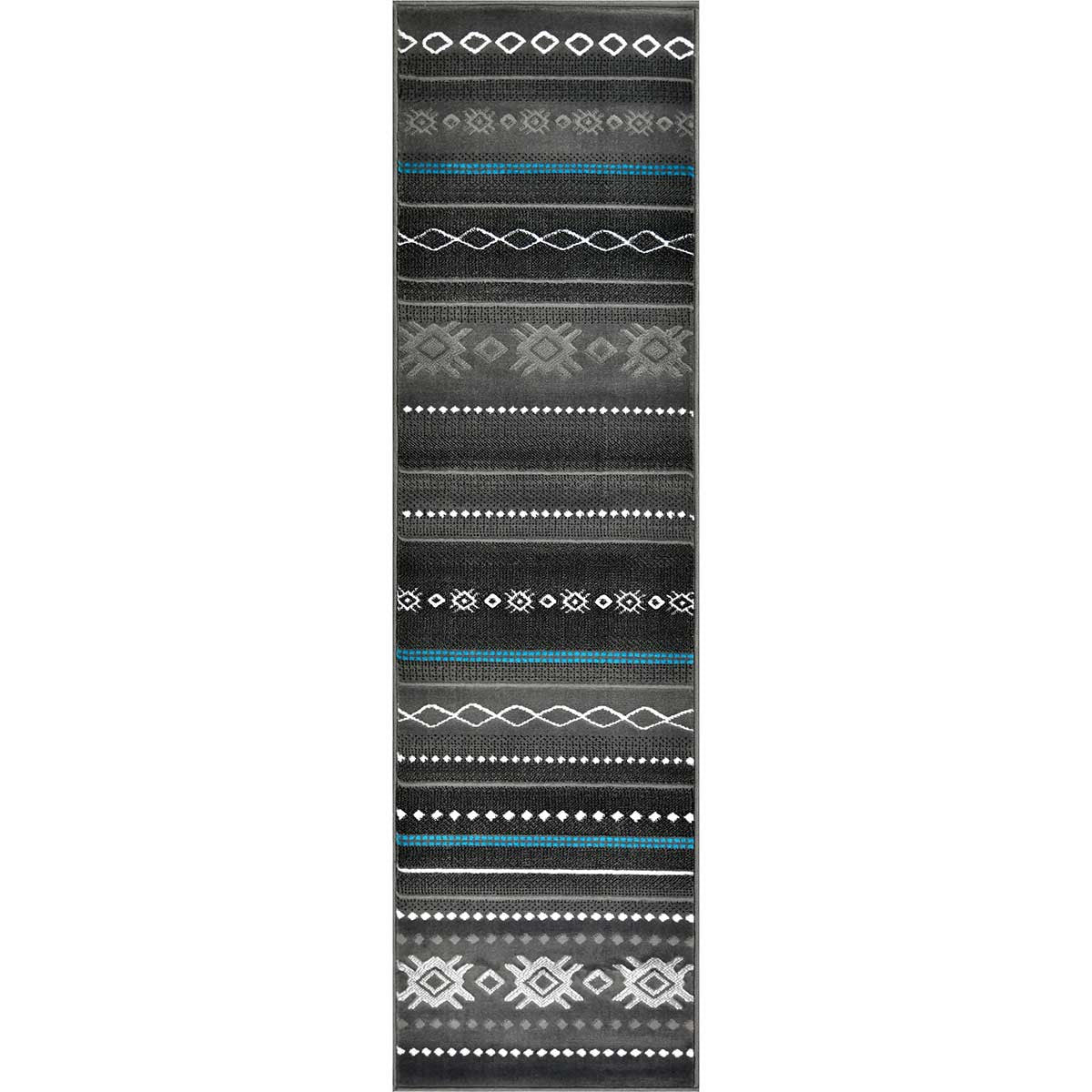 Mexicali Graphite Rug - 2 x 7