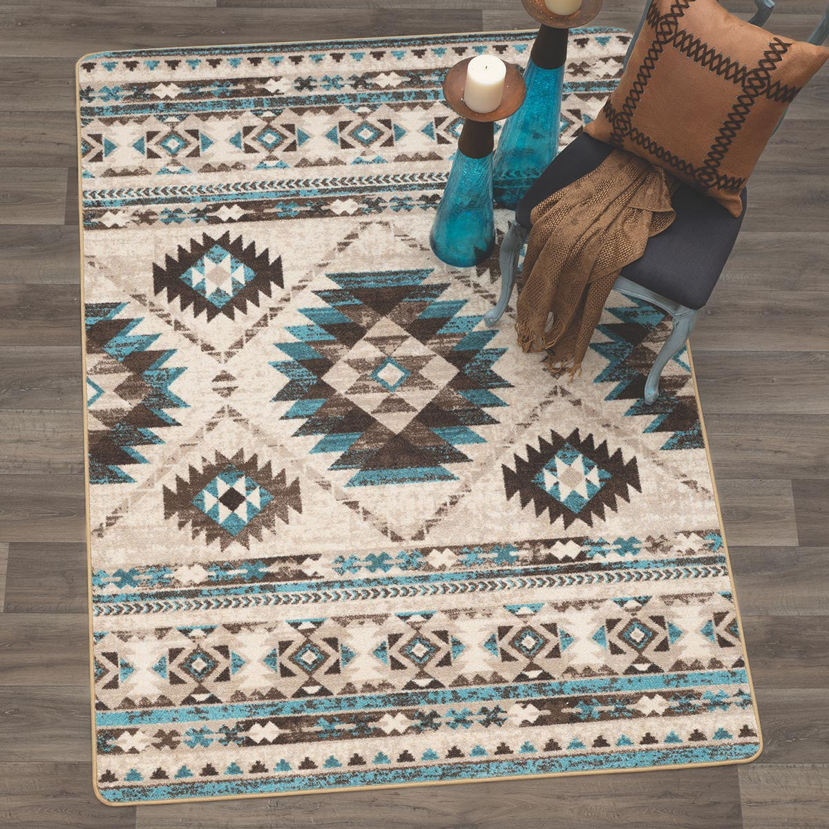 Desert Turquoise Rug - 11 x 13