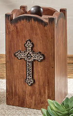 Canyon Cross Wood Canister - Small