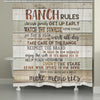 Ranch Commandments Shower Curtain - Neutral