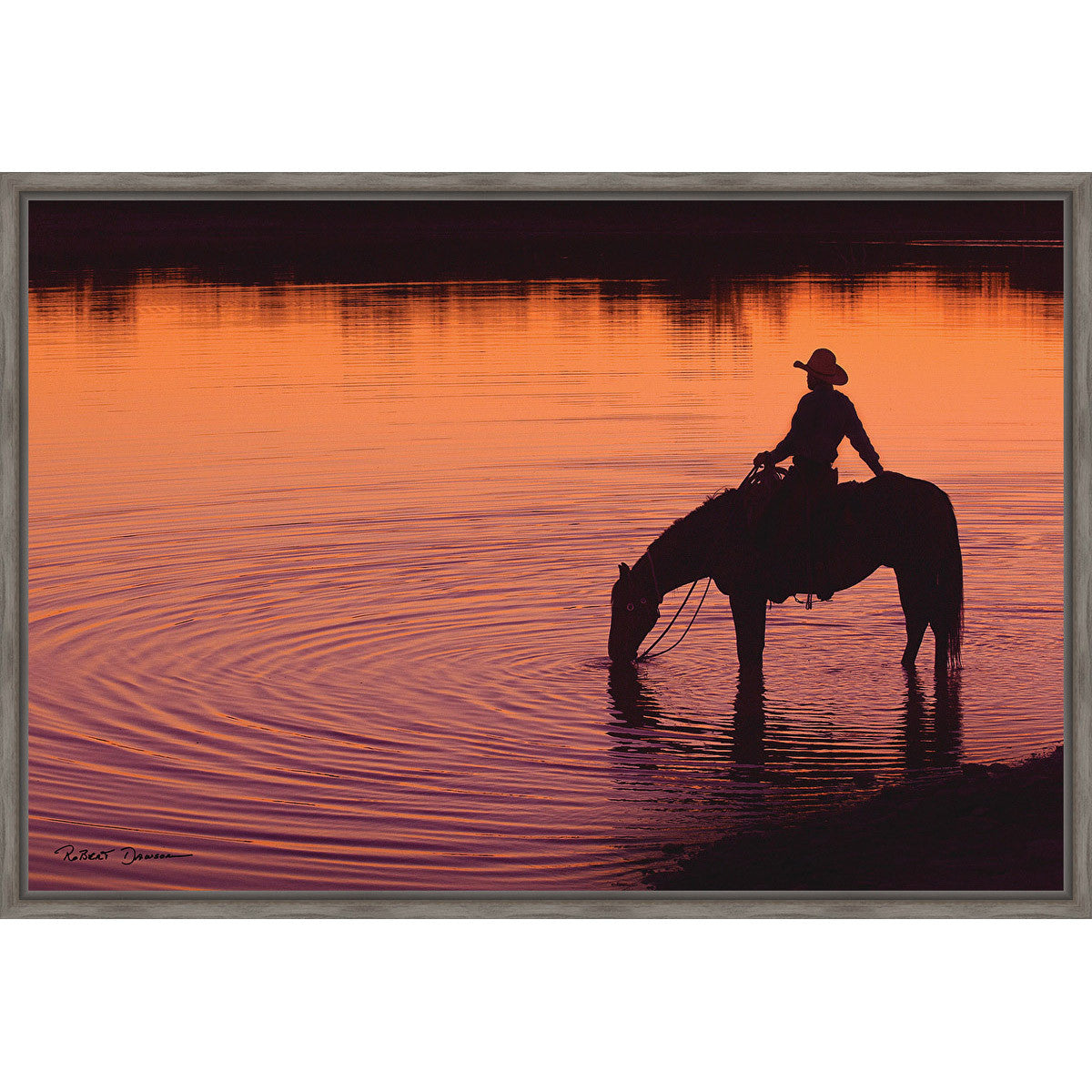 Texas Sunset Framed Canvas