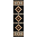 Hacienda Black Rug - 2 x 7