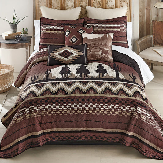 Cowboy Horizon Quilt Bed Set - Queen - CLEARANCE
