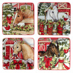 Holiday Haven Square Plates - Set of 4